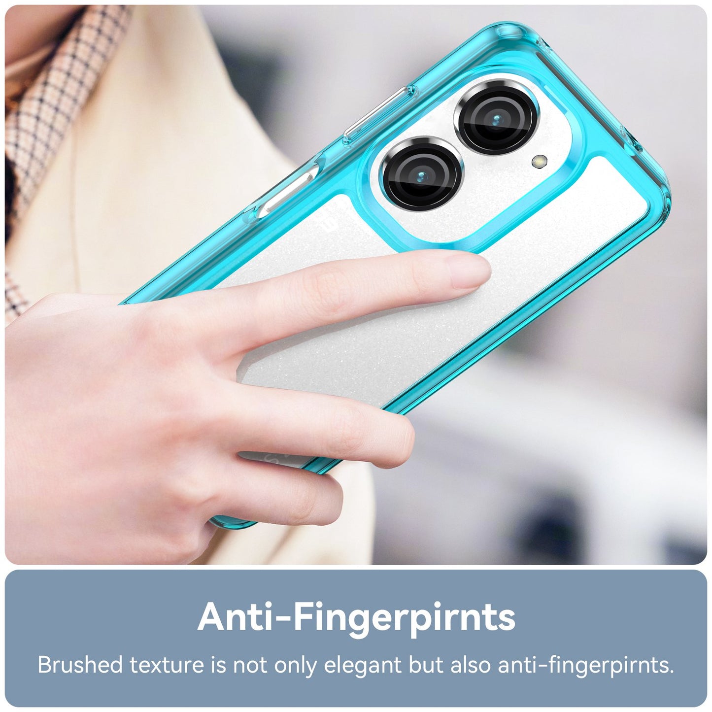 For Asus Zenfone 9 5G TPU + Acrylic Clear Back Phone Protective Case Anti-drop Anti-scratch Back Cover