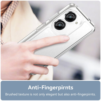 For Asus Zenfone 9 5G TPU + Acrylic Clear Back Phone Protective Case Anti-drop Anti-scratch Back Cover
