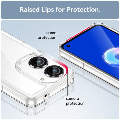 For Asus Zenfone 9 5G TPU + Acrylic Clear Back Phone Protective Case Anti-drop Anti-scratch Back Cover
