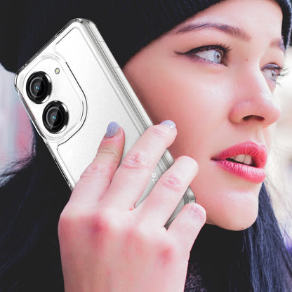 For Asus Zenfone 9 5G TPU + Acrylic Clear Back Phone Protective Case Anti-drop Anti-scratch Back Cover