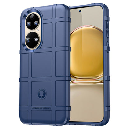 For Huawei P50 Pro 4G Phone Shell Anti-scratch Rugged Square Grid Texture Flexible TPU Shockproof Phone Case