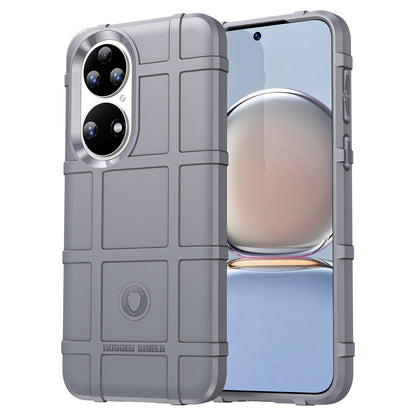 For Huawei P50 Pro 4G Phone Shell Anti-scratch Rugged Square Grid Texture Flexible TPU Shockproof Phone Case