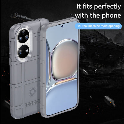 For Huawei P50 Pro 4G Phone Shell Anti-scratch Rugged Square Grid Texture Flexible TPU Shockproof Phone Case