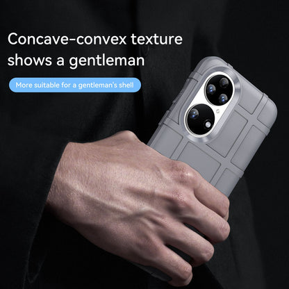 For Huawei P50 Pro 4G Phone Shell Anti-scratch Rugged Square Grid Texture Flexible TPU Shockproof Phone Case