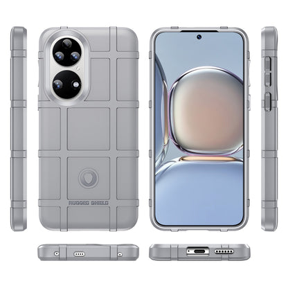 For Huawei P50 Pro 4G Phone Shell Anti-scratch Rugged Square Grid Texture Flexible TPU Shockproof Phone Case