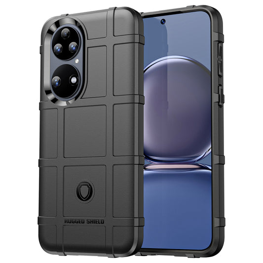For Huawei P50 Pro 4G Phone Shell Anti-scratch Rugged Square Grid Texture Flexible TPU Shockproof Phone Case