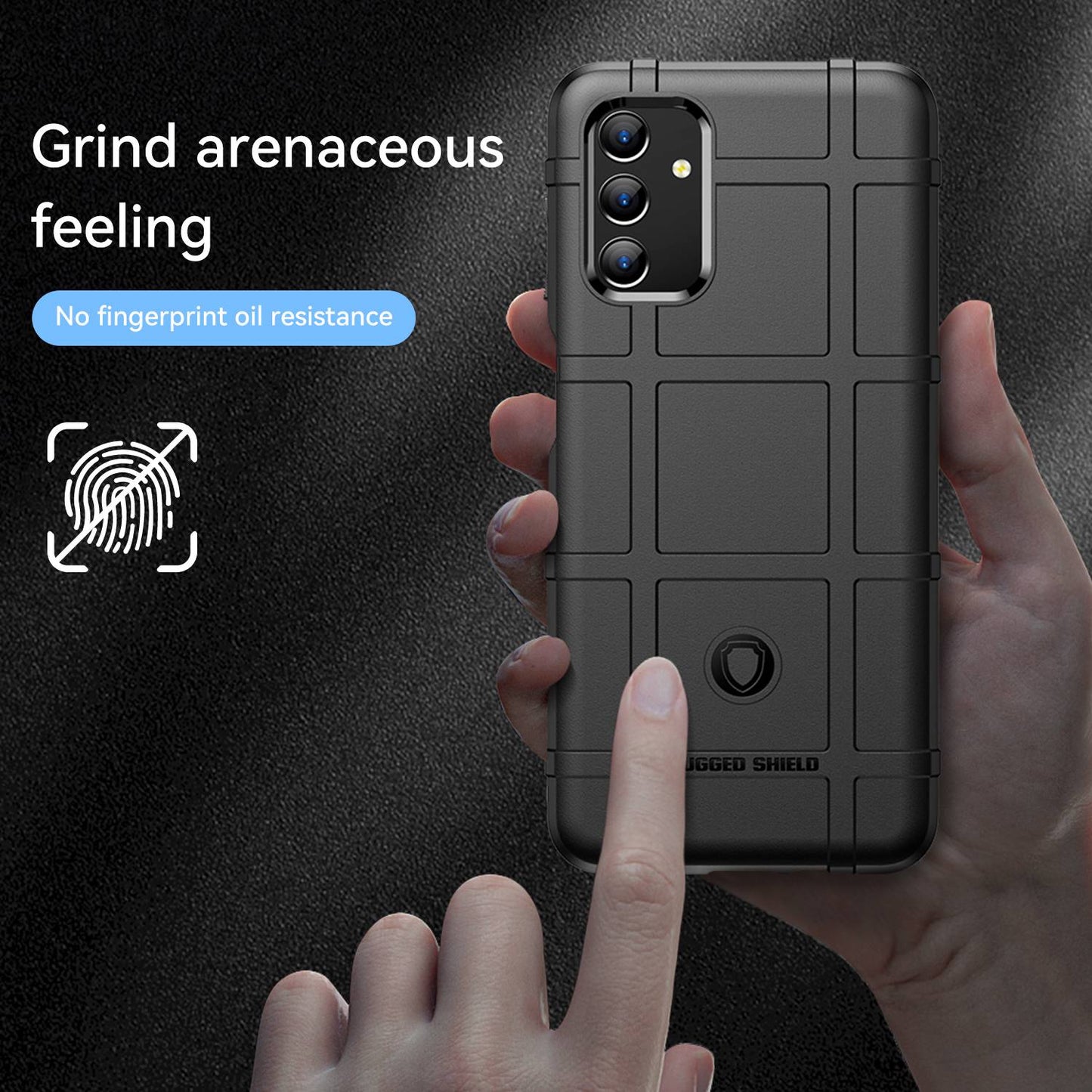 For Samsung Galaxy A04s 4G (164.7 x 76.7 x 9.1 mm) Rugged Square Grid Protective Phone Case Anti-drop TPU Cover