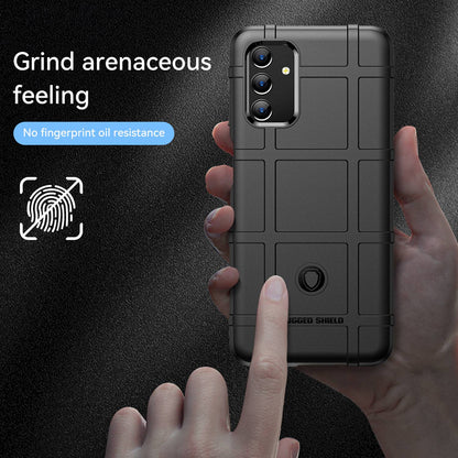 For Samsung Galaxy A04s 4G (164.7 x 76.7 x 9.1 mm) Rugged Square Grid Protective Phone Case Anti-drop TPU Cover