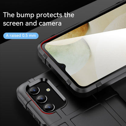 For Samsung Galaxy A04s 4G (164.7 x 76.7 x 9.1 mm) Rugged Square Grid Protective Phone Case Anti-drop TPU Cover