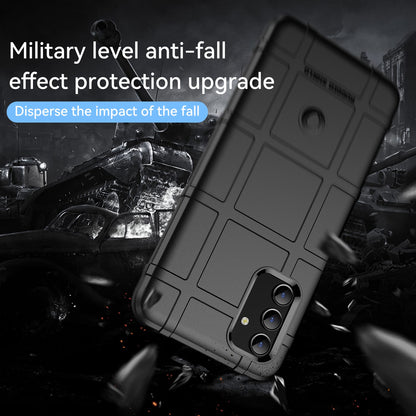 For Samsung Galaxy A04s 4G (164.7 x 76.7 x 9.1 mm) Rugged Square Grid Protective Phone Case Anti-drop TPU Cover