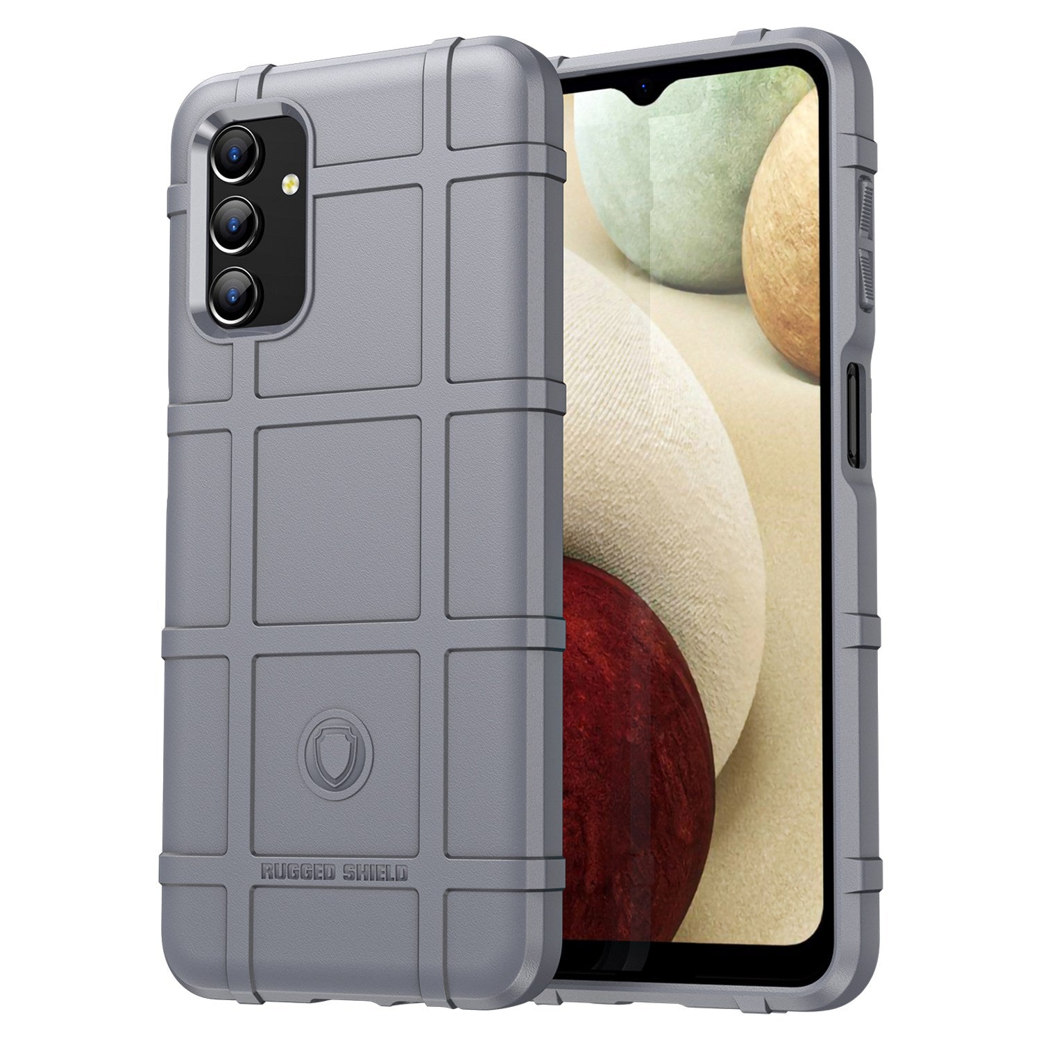 For Samsung Galaxy A04s 4G (164.7 x 76.7 x 9.1 mm) Rugged Square Grid Protective Phone Case Anti-drop TPU Cover