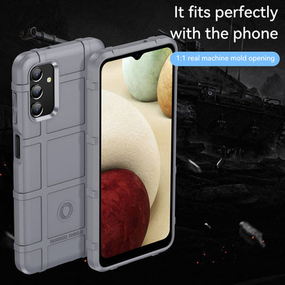 For Samsung Galaxy A04s 4G (164.7 x 76.7 x 9.1 mm) Rugged Square Grid Protective Phone Case Anti-drop TPU Cover