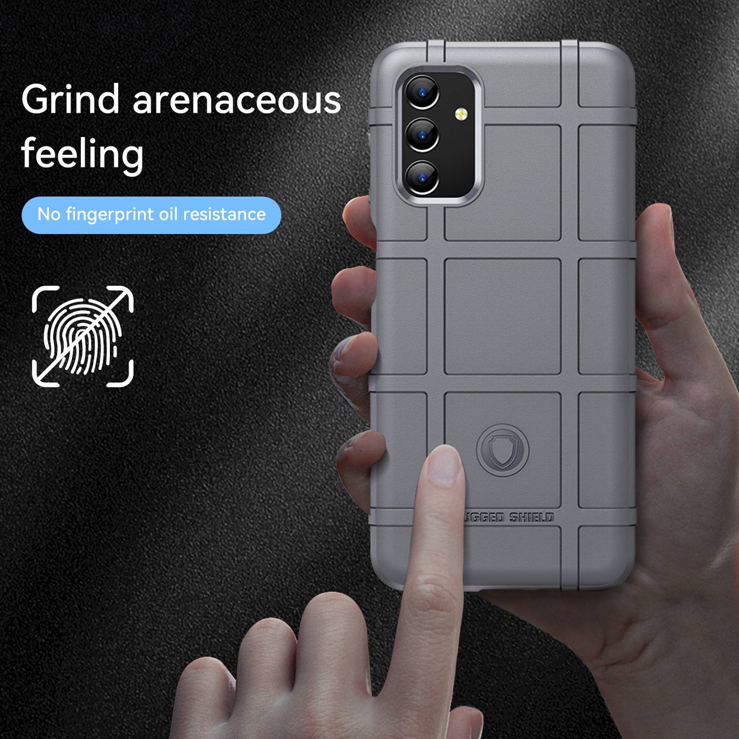 For Samsung Galaxy A04s 4G (164.7 x 76.7 x 9.1 mm) Rugged Square Grid Protective Phone Case Anti-drop TPU Cover