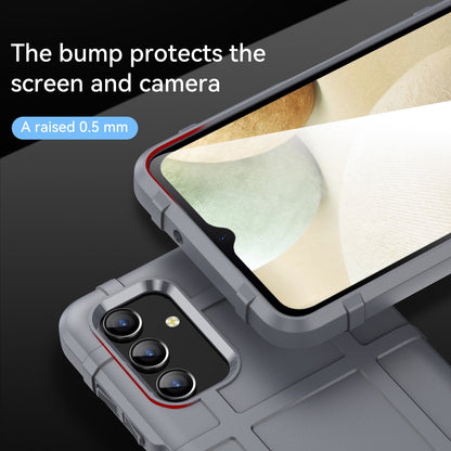 For Samsung Galaxy A04s 4G (164.7 x 76.7 x 9.1 mm) Rugged Square Grid Protective Phone Case Anti-drop TPU Cover