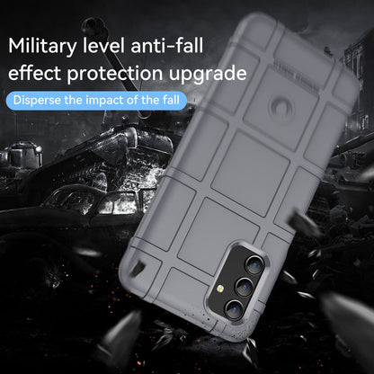 For Samsung Galaxy A04s 4G (164.7 x 76.7 x 9.1 mm) Rugged Square Grid Protective Phone Case Anti-drop TPU Cover