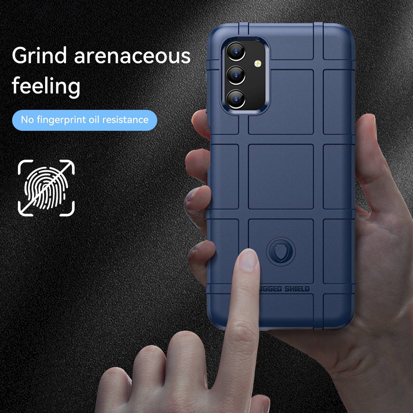 For Samsung Galaxy A04s 4G (164.7 x 76.7 x 9.1 mm) Rugged Square Grid Protective Phone Case Anti-drop TPU Cover