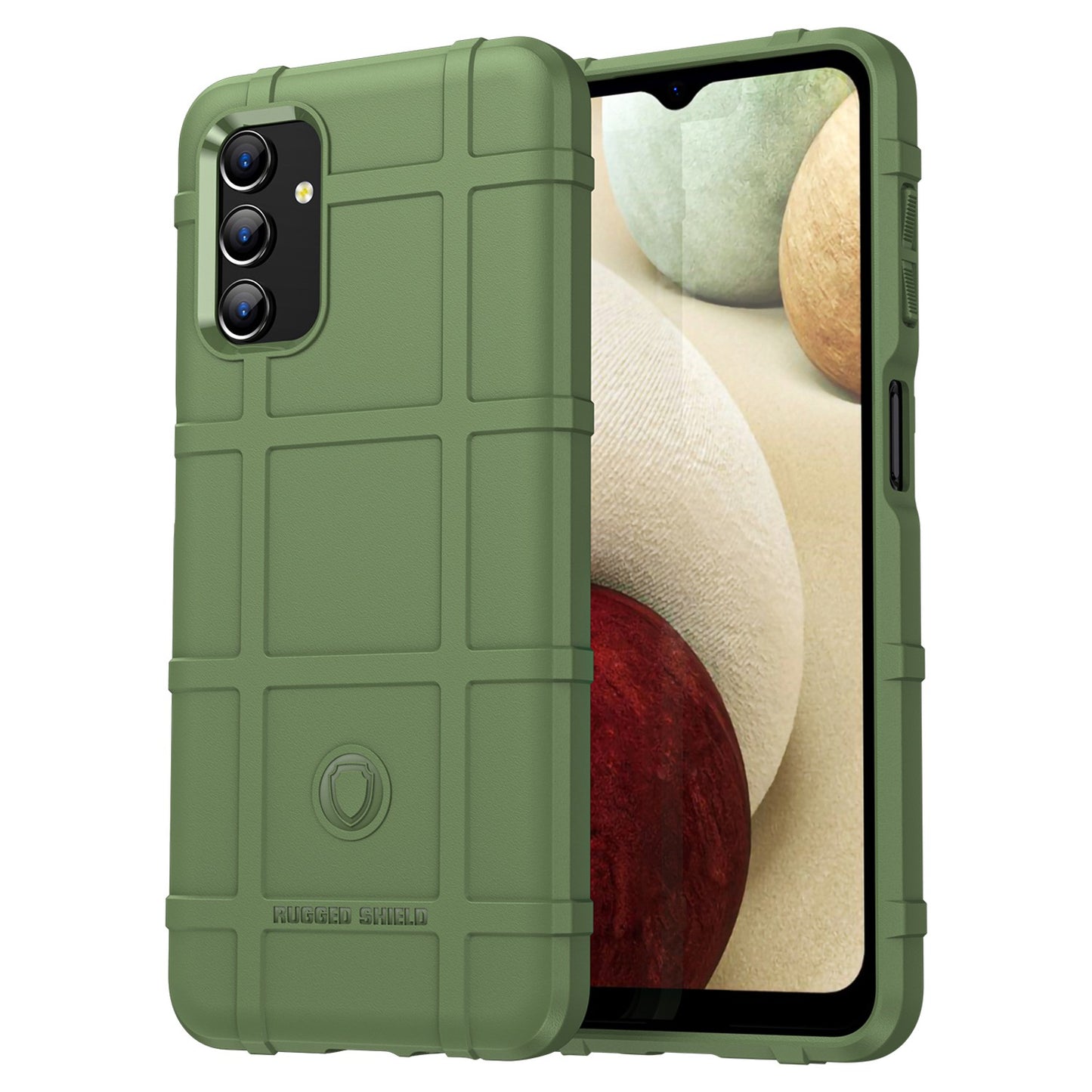 For Samsung Galaxy A04s 4G (164.7 x 76.7 x 9.1 mm) Rugged Square Grid Protective Phone Case Anti-drop TPU Cover