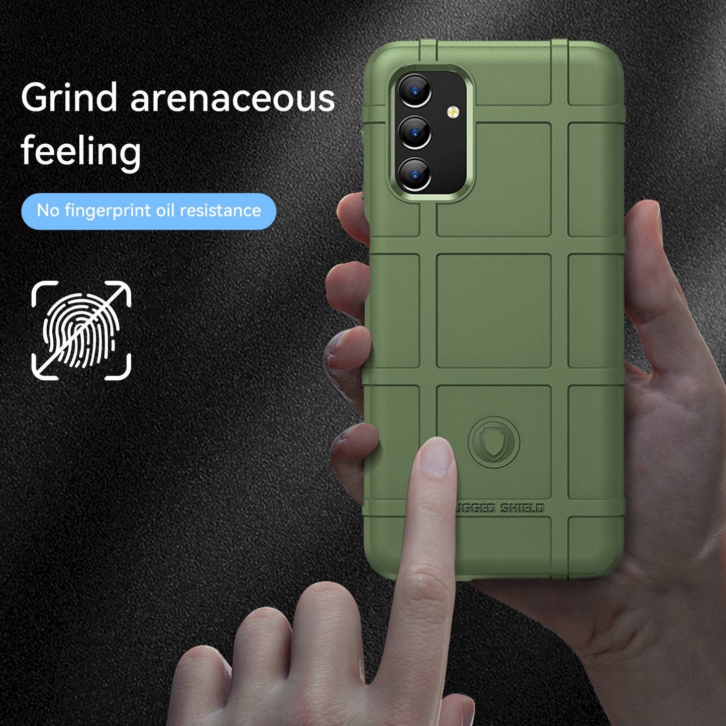 For Samsung Galaxy A04s 4G (164.7 x 76.7 x 9.1 mm) Rugged Square Grid Protective Phone Case Anti-drop TPU Cover