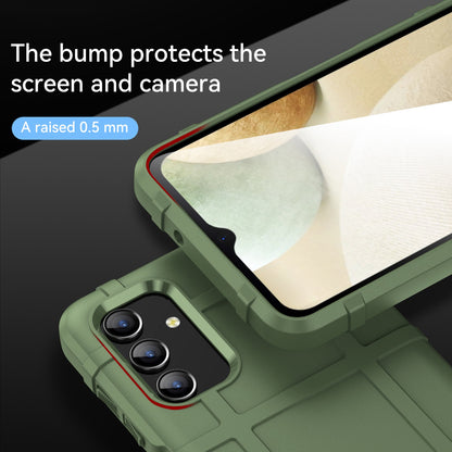 For Samsung Galaxy A04s 4G (164.7 x 76.7 x 9.1 mm) Rugged Square Grid Protective Phone Case Anti-drop TPU Cover