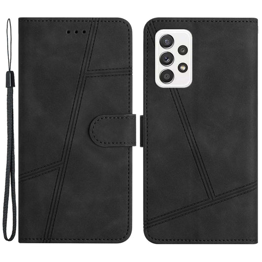 For Samsung Galaxy A52s 5G / A52 5G / 4G Skin-touch Feeling PU Leather Wallet Stand Phone Case Vintage Cell Phone Cover with Strap
