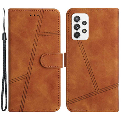 For Samsung Galaxy A52s 5G / A52 5G / 4G Skin-touch Feeling PU Leather Wallet Stand Phone Case Vintage Cell Phone Cover with Strap