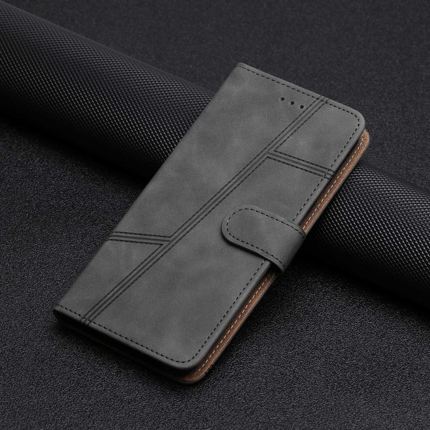 For Samsung Galaxy A52s 5G / A52 5G / 4G Skin-touch Feeling PU Leather Wallet Stand Phone Case Vintage Cell Phone Cover with Strap