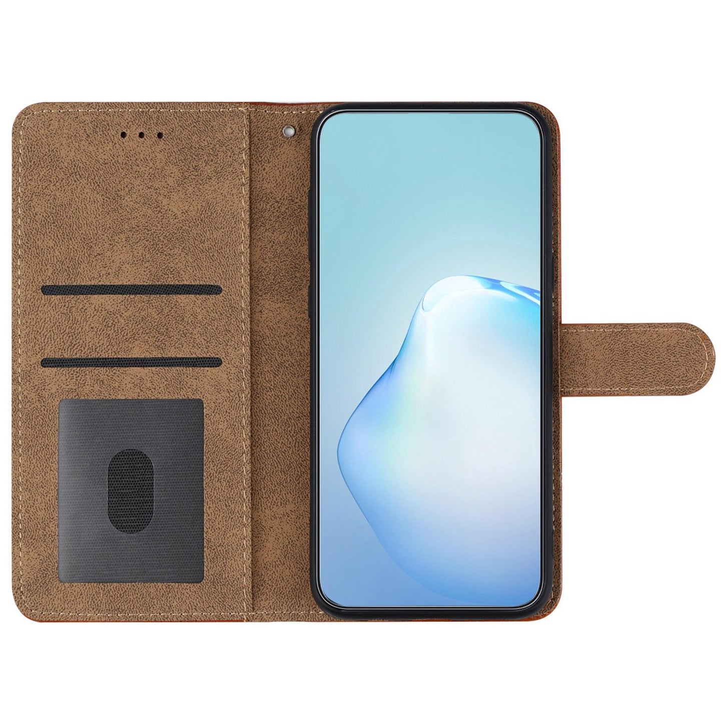 For iPhone 13 Pro 6.1 inch Vintage PU Leather Phone Cover, Skin-touch Feeling Lines Imprinted Flip Stand Shell Case with Wallet