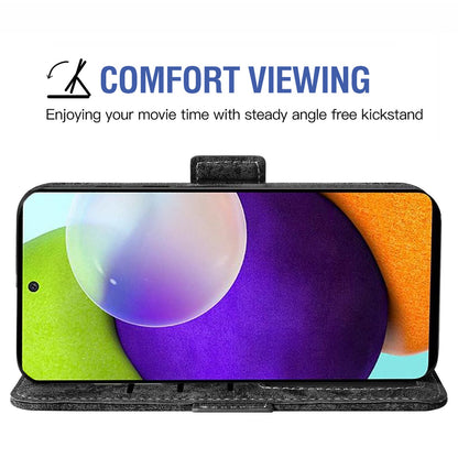 For Samsung Galaxy A52 5G / 4G / A52s 5G Shockproof PU Leather Flip Phone Wallet Case Water-ink Painting Texture with Rotating Card Slots Phone Cover