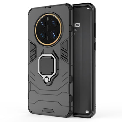 For Huawei Mate 50 Pro 4G Hard PC Soft TPU Dual Layered Shockproof Cover Ring Kickstand Grip Protective Phone Case