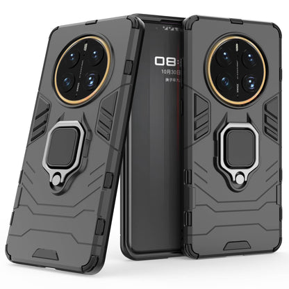 For Huawei Mate 50 Pro 4G Hard PC Soft TPU Dual Layered Shockproof Cover Ring Kickstand Grip Protective Phone Case