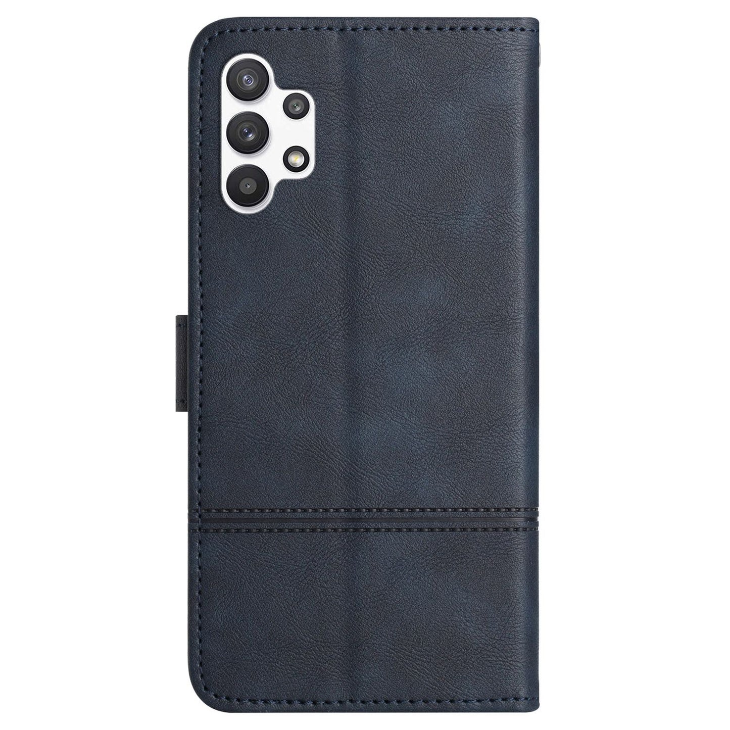 For Samsung Galaxy A13 4G Cell Phone Case Wallet Cowhide Texture Business Style PU Leather Sewing Line Decor Phone Cover