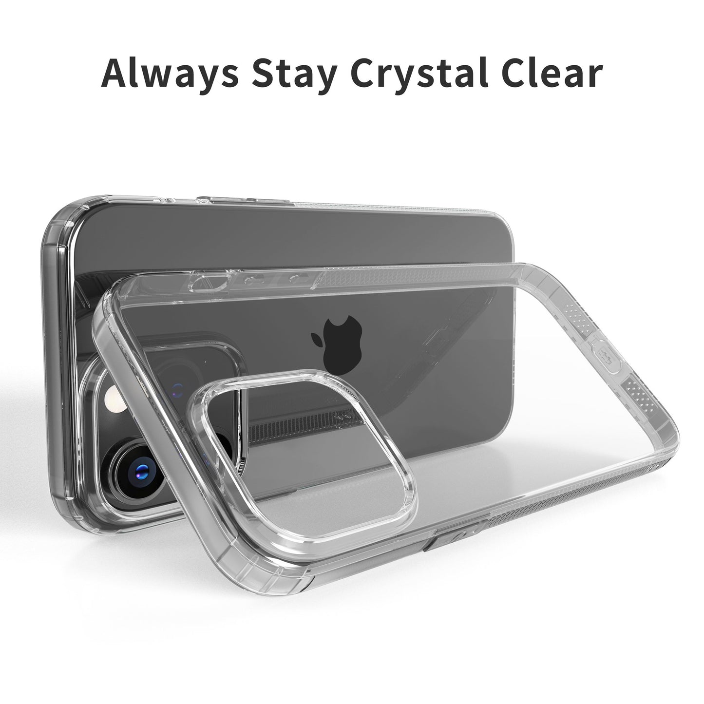 LEEU DESIGN For iPhone 13 Pro 6.1 inch Dust Plug Design 6D Sound Hole Air Cushion Soft TPU Back Case Phone Cover