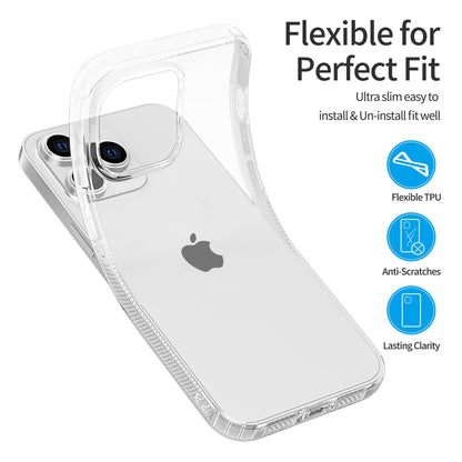 LEEU DESIGN For iPhone 13 Pro 6.1 inch Dust Plug Design 6D Sound Hole Air Cushion Soft TPU Back Case Phone Cover