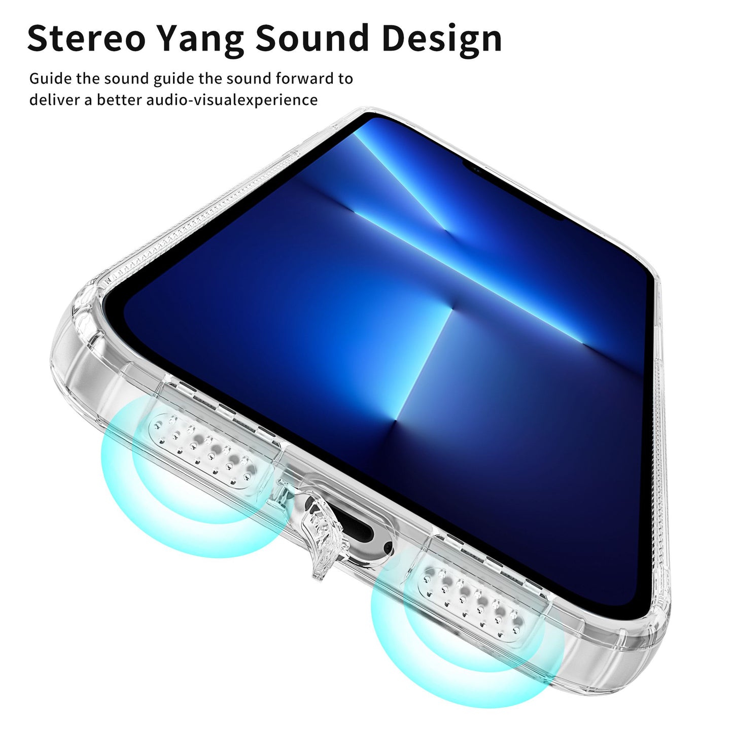 LEEU DESIGN For iPhone 13 Pro 6.1 inch Dust Plug Design 6D Sound Hole Air Cushion Soft TPU Back Case Phone Cover