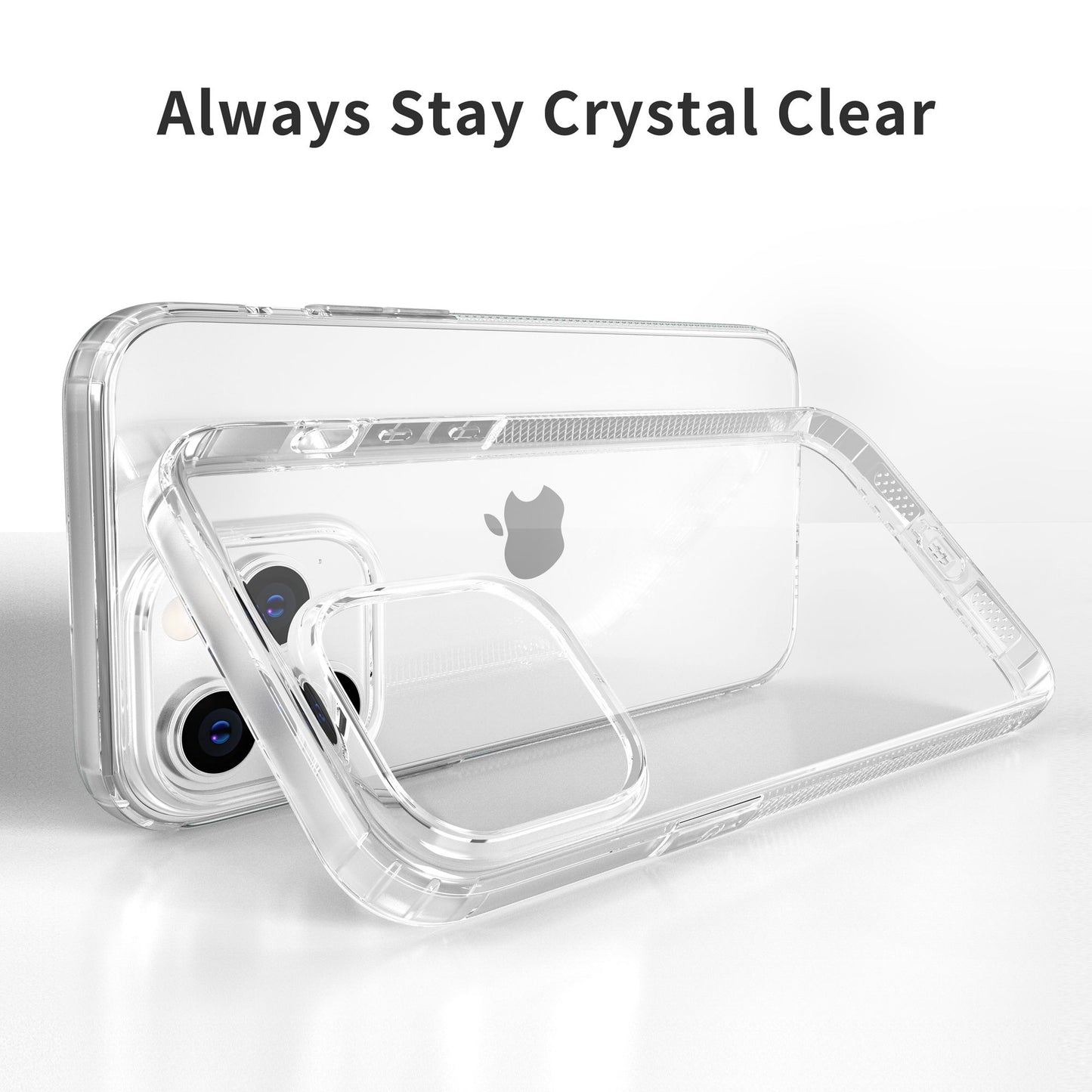 LEEU DESIGN For iPhone 13 Pro 6.1 inch Dust Plug Design 6D Sound Hole Air Cushion Soft TPU Back Case Phone Cover