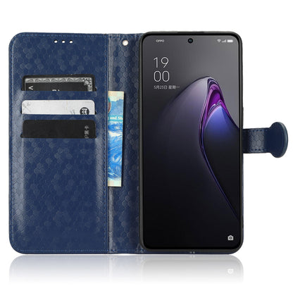 For Oppo Reno8 5G (Global Version) Phone Case Anti-drop Wallet Phone Cover Magnetic Clasp Dot Pattern Imprinted PU Leather Stand Case