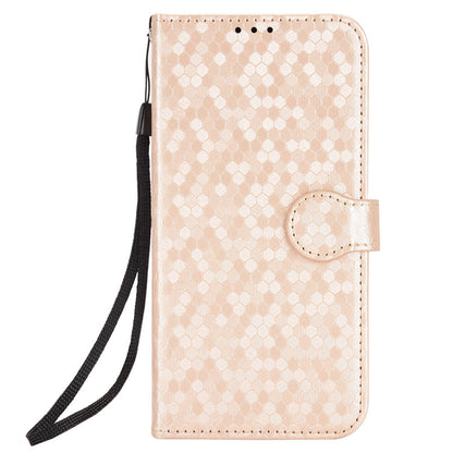 For Oppo Reno8 5G (Global Version) Phone Case Anti-drop Wallet Phone Cover Magnetic Clasp Dot Pattern Imprinted PU Leather Stand Case