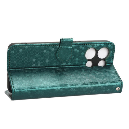 For Oppo Reno8 5G (Global Version) Phone Case Anti-drop Wallet Phone Cover Magnetic Clasp Dot Pattern Imprinted PU Leather Stand Case