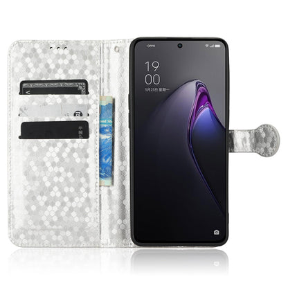 For Oppo Reno8 5G (Global Version) Phone Case Anti-drop Wallet Phone Cover Magnetic Clasp Dot Pattern Imprinted PU Leather Stand Case