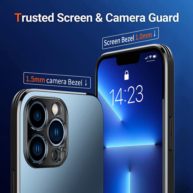 Shockproof Case for iPhone 13 Pro 6.1 inch Anti-Fall Phone Case TPU Acrylic Hard PC Phone Protector with Hidden Kickstand