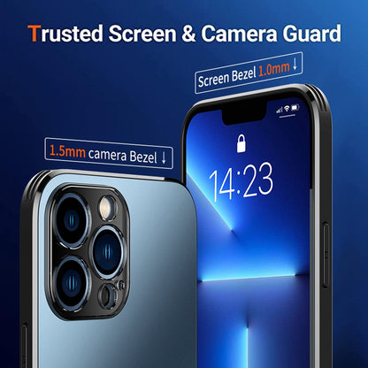Shockproof Case for iPhone 13 Pro 6.1 inch Anti-Fall Phone Case TPU Acrylic Hard PC Phone Protector with Hidden Kickstand