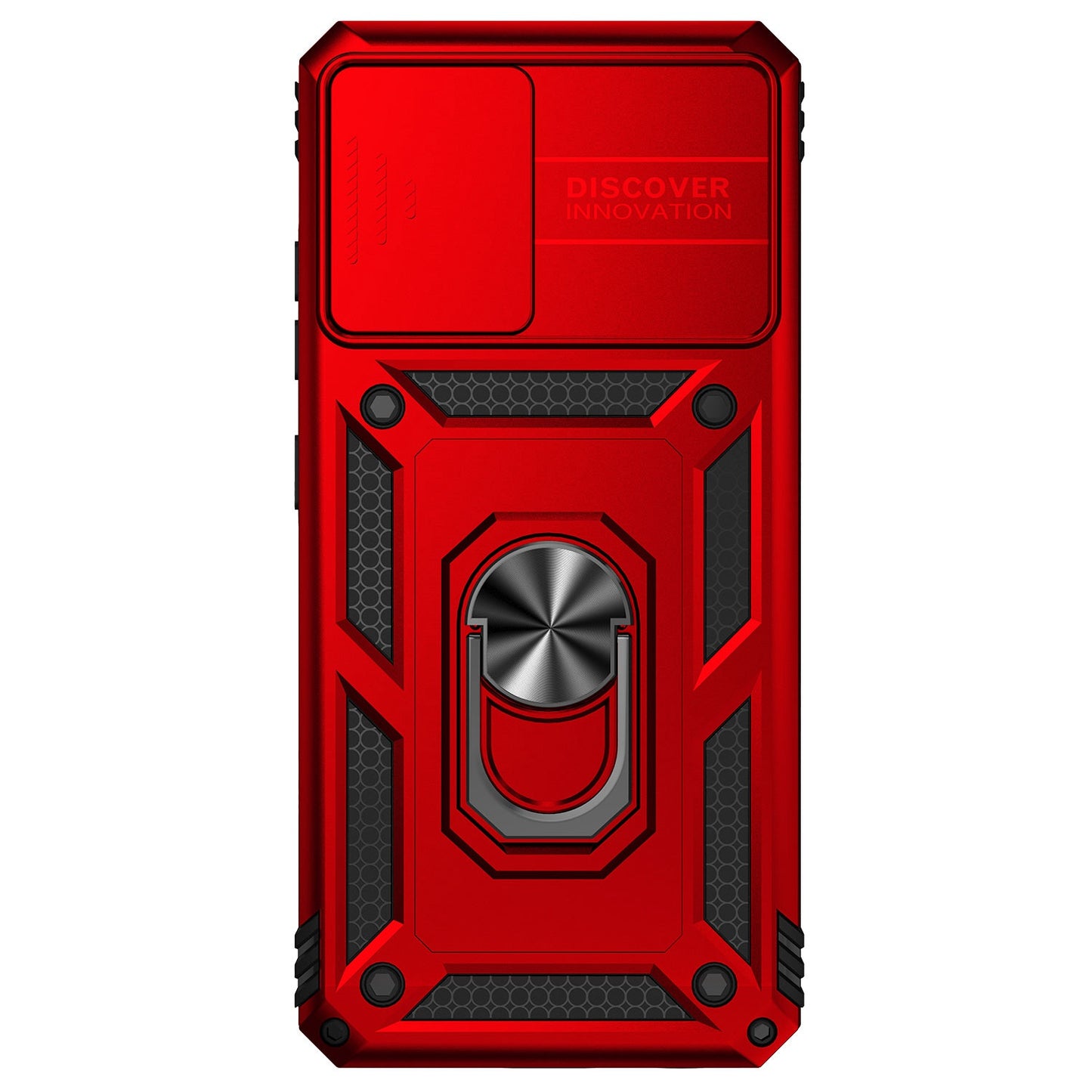 Metal Kickstand Phone Case for Samsung Galaxy A32 4G (EU Version), Shockproof PC + TPU Cover with Slide Camera Protection