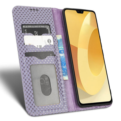 For vivo S12 Pro / V23 Pro 5G Anti-fall Magnetic Auto-absorbed Grid Texture PU Leather Stand Case Cell Phone Wallet Cover