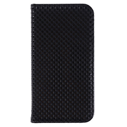 For Samsung Galaxy A12 / M12 PU Leather Stand Case, Grid Texture Magnetic Auto-absorbed Cell Phone Wallet Cover