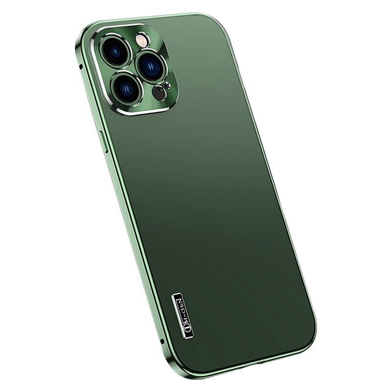 IM-CHEN For iPhone 13 Pro 6.1 inch Anti-fall Ultra Slim Phone Case with Metal Frame Scratch-resistant Magnetic Matte Phone Cover