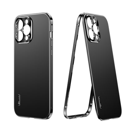 IM-CHEN For iPhone 13 Pro 6.1 inch Anti-fall Ultra Slim Phone Case with Metal Frame Scratch-resistant Magnetic Matte Phone Cover