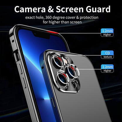 IM-CHEN For iPhone 13 Pro 6.1 inch Anti-fall Ultra Slim Phone Case with Metal Frame Scratch-resistant Magnetic Matte Phone Cover