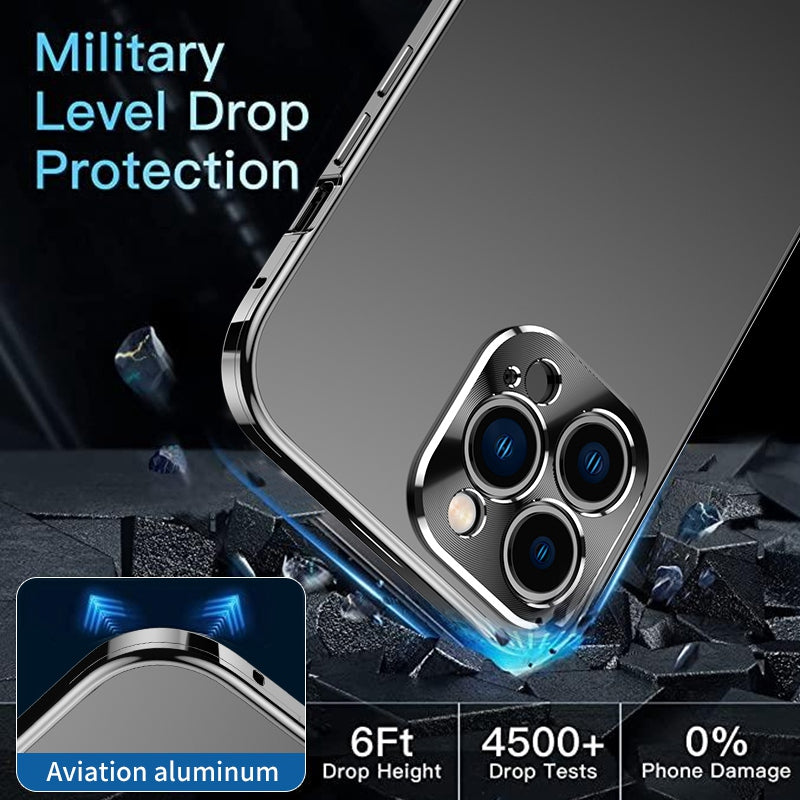 IM-CHEN For iPhone 13 Pro 6.1 inch Anti-fall Ultra Slim Phone Case with Metal Frame Scratch-resistant Magnetic Matte Phone Cover