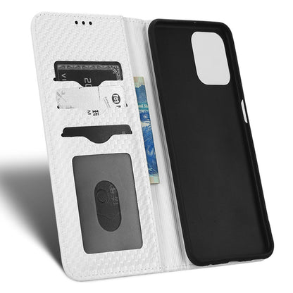 For Samsung Galaxy M53 5G PU Leather Wallet Case Magnetic Absorption Grid Texture Flip Folio Stand Phone Cover