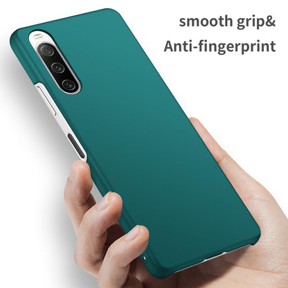 For Sony Xperia 10 III 5G / 10 III Lite Solid Color Hard PC Phone Case Anti-fall Protective Phone Back Cover